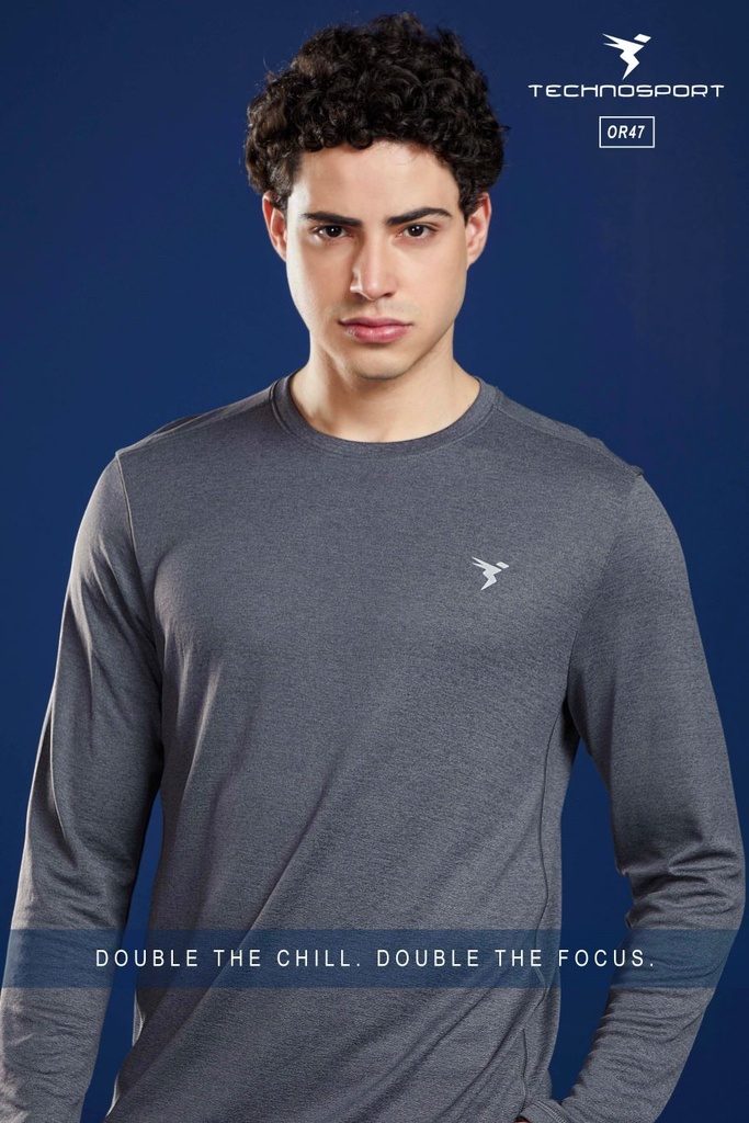 OR47/20-6 | TECHNOSPORT MENS BASIC MELANGE CREWNECK