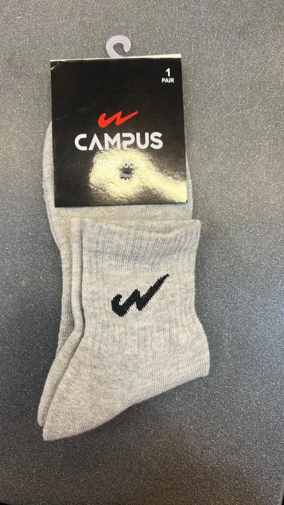 CAS-0033-063 | CAMPUS SOCKS-GENTS HALF TERRY ANKLE - GREY