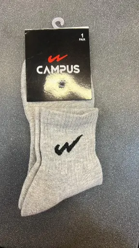 CAS-0033-063 | CAMPUS SOCKS-GENTS HALF TERRY ANKLE - GREY