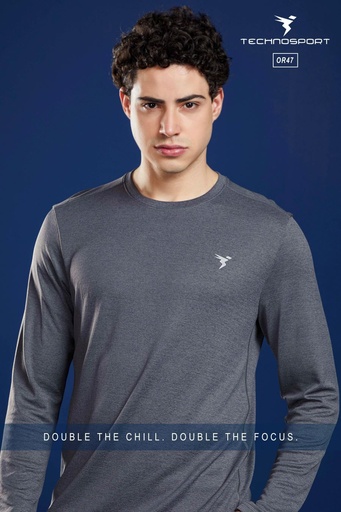 OR47/20-8 | TECHNOSPORT MENS BASIC MELANGE CREWNECK